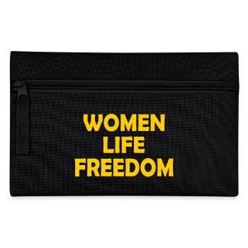 Women life freedom - Federtasche - Schwarz - Vorne