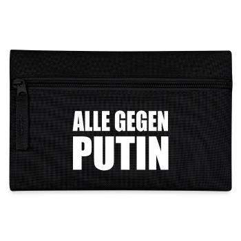 Alle gegen putin - Federtasche - Schwarz - Vorne