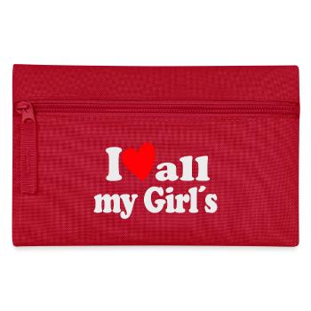 I Love all my Girls - Federtasche - Rot - Vorne