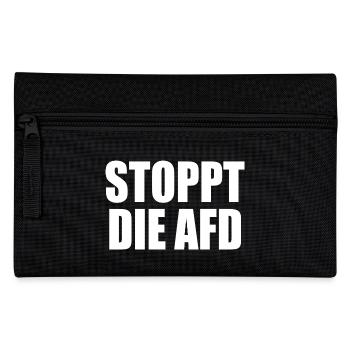 Stoppt die afd - Federtasche - Schwarz - Vorne