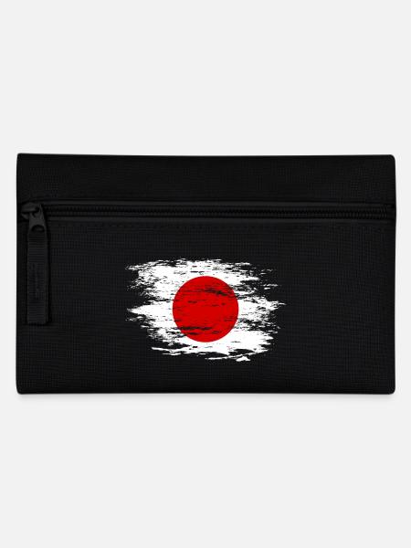 Japan flag used - Pencil Case - black