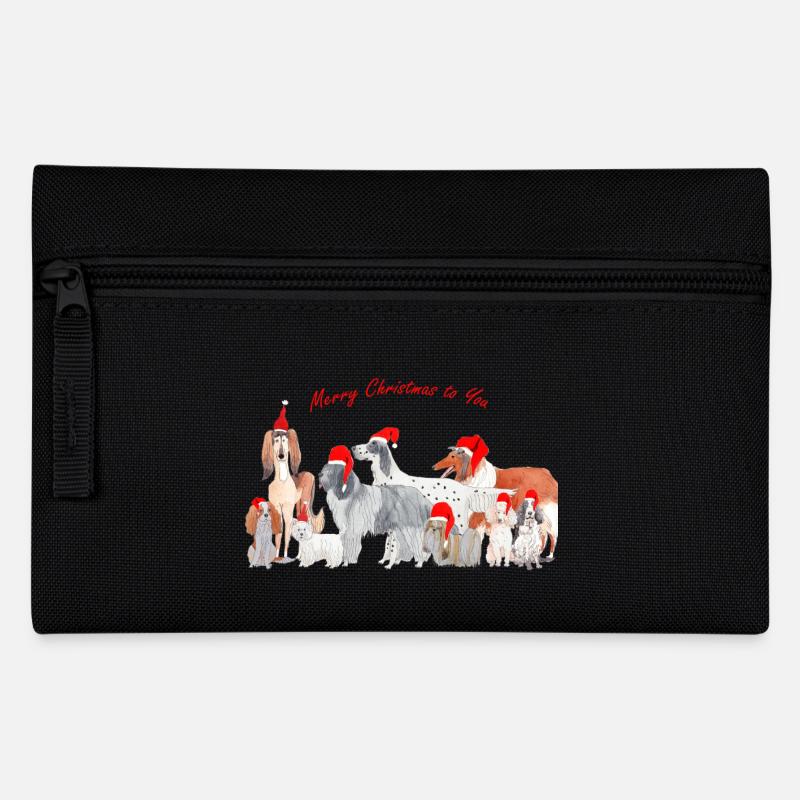 Weihnachtshunde - Weihnachtshunde 3 - Federtasche - Schwarz