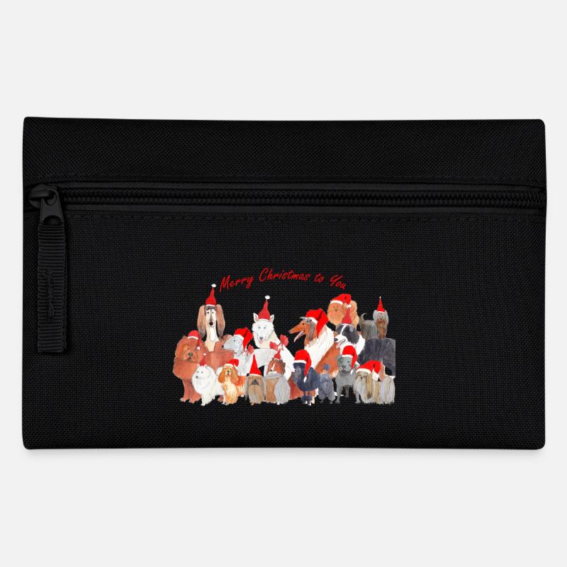 Weihnachtshunde Weihnachtshunde1 - Federtasche - Schwarz