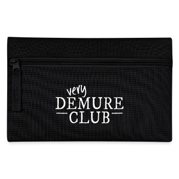 Very Demure Club! Very Mindful! Exklusiver Trend - Federtasche - Schwarz - Vorne