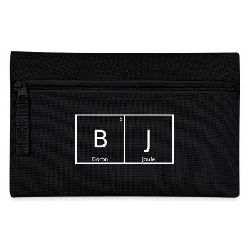 Bj Name First Name Chemistry Periodic Table Elements - Pencil Case - black - Front