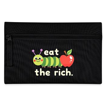 Ver affamé - Chenille Kawaii - Trousse - noir - Devant
