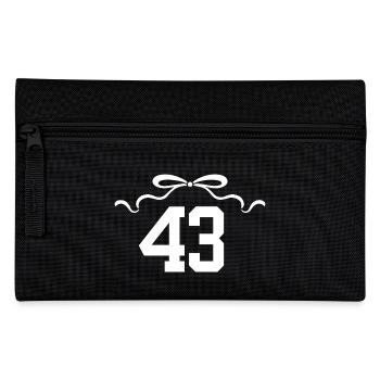 Number 43 Knot - 43rd Anniversary - Pencil Case - black - Front