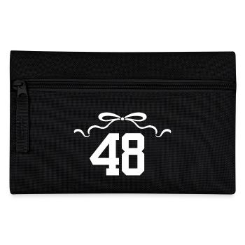 Numéro 48 noeud - 48e anniversaire - Trousse - noir - Devant
