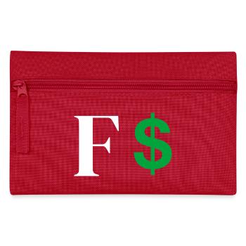 Buchstabe f Dollar - Federtasche - Rot - Vorne