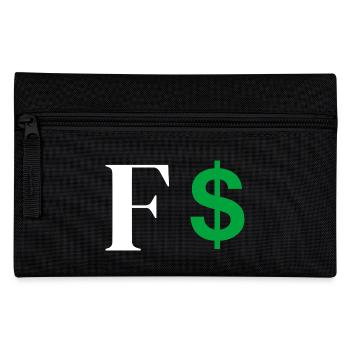 Buchstabe f Dollar - Federtasche - Schwarz - Vorne