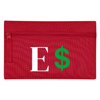 Buchstabe E Dollar - Federtasche - Rot - Vorne