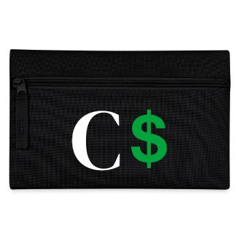 Lettre c dollar - Trousse - noir - Devant