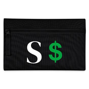 Letter s dollar - Pencil Case - black - Front