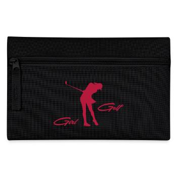 Golf Heartbeat Golfer Cadeau Clubs de golf Sports - Trousse - noir - Devant