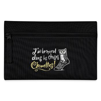 Jai le moral dans les choses chouettes ! - Trousse - noir - Devant