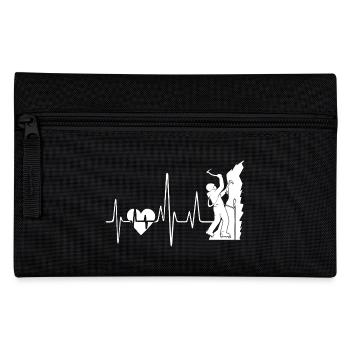 Rock Climbing Heartbeat - Pencil Case - black - Front