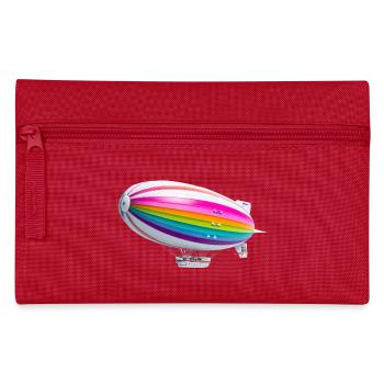 Regenbogen Zeppelin Druck - Federtasche - Rot - Vorne
