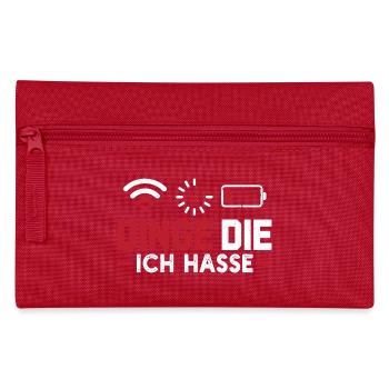 Nerd Computer THINGS I HATE FUNNY - Pencil Case - red - Front