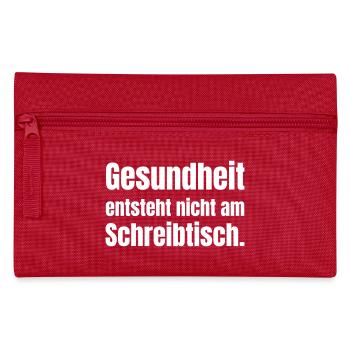 Health outside the desk - Pencil Case - red - Front