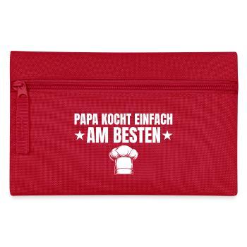 Papa cuisine tout simplement mieux - Chef de la fête des pères - Trousse - rouge - Devant