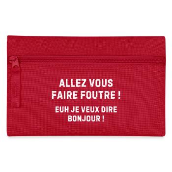 Hallo... Sarkastischer Humor Geld - Federtasche - Rot - Vorne