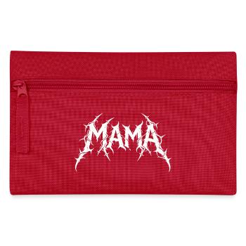 Mama Metal Rock Musik Hardcore Mutter Design - Federtasche - Rot - Vorne