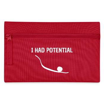I Had Potential Offbeat Graphic Humor - Pencil Case - red - Front