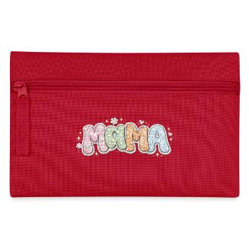 Mama Vintage Skull – Style Retro Groovy Crâne Fleu - Trousse - rouge - Devant