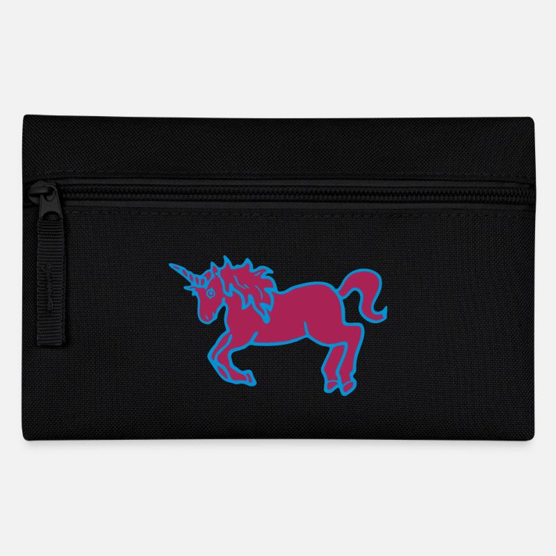 unicorneinhorn pferd - Federtasche - Schwarz