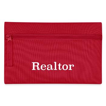 Immobilienmakler - Makler - Federtasche - Rot - Vorne