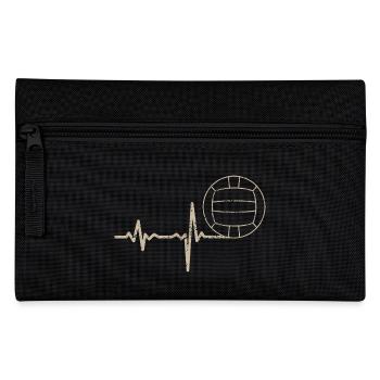 Geschenk Heartbeat Volleyball - Federtasche - Schwarz - Vorne