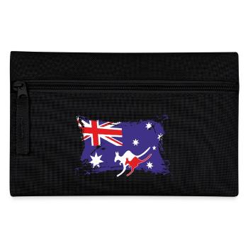 Australian Flag, Australien Flagge - Federtasche - Schwarz - Vorne