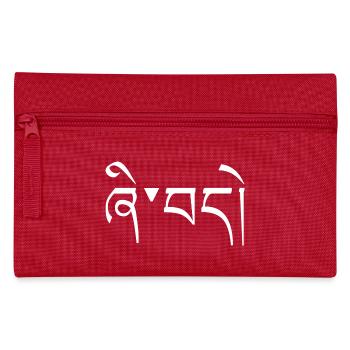 Tibetische Kalligraphie Frieden Typo Blanc - Federtasche - Rot - Vorne