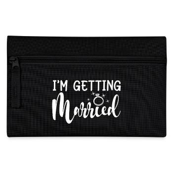Ich bin immer verheiratet - Bachelorette Party Geschenk - Federtasche - Schwarz - Vorne
