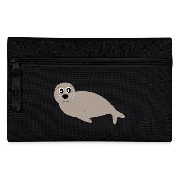 seal seals seal seals animals - Pencil Case - black - Front