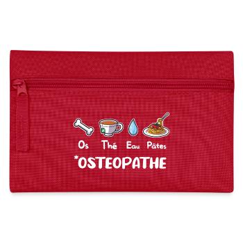 Ostéopathe Humour Cadeau Ostéo Kinésithérapeute - Trousse - rouge - Devant
