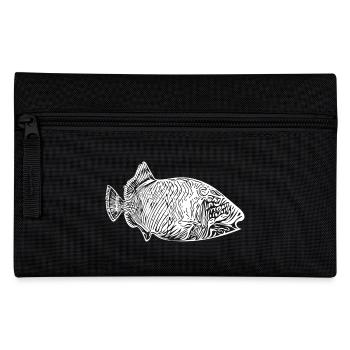Drückerfisch Vintage Style - Federtasche - Schwarz - Vorne