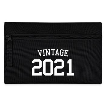 Millésime 2021 - 2 ans, 2e anniversaire enfants - Trousse - noir - Devant