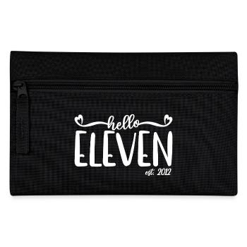 11. Geburtstag Kinder Mädchen 11 Hallo Elf Est. 2012 - Federtasche - Schwarz - Vorne
