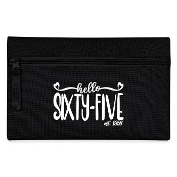 65th Birthday Women Hello Sixty-Five Est. 1958 - Pencil Case - black - Front