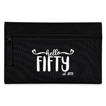 50th Birthday For Women 50 Hello Fifty Est. 1973 - Pencil Case - black - Front
