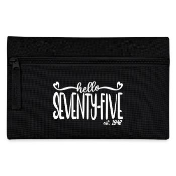 75e anniversaire Femmes Bonjour soixante-quinze est. 1948 - Trousse - noir - Devant