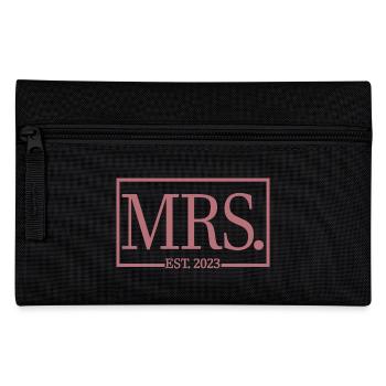 Mme Est. 2023 Fiançailles Mariage Douche nuptiale - Trousse - noir - Devant