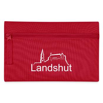 Landshut Stadt Logo Bayern Deutshcland - Federtasche - Rot - Vorne