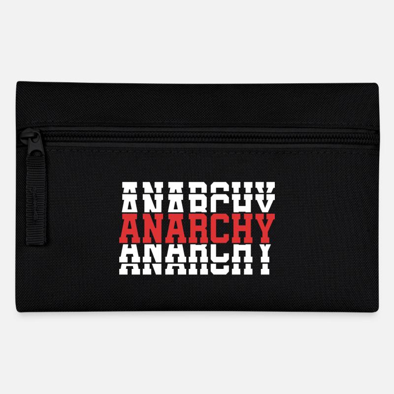 t-shirt Anarchy t-shirt idée cadeau texte empilé - Trousse - noir
