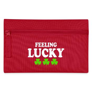 feeling lucky - Pencil Case - red - Front