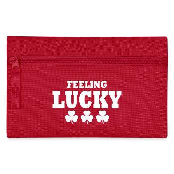 feeling lucky - Pencil Case - red - Front