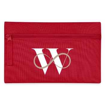 Unendlich w Buchstabe - Federtasche - Rot - Vorne
