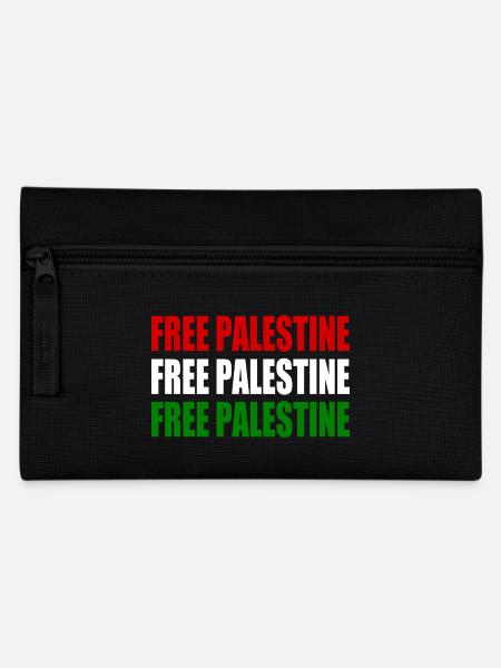 Free palestine - Federtasche - Schwarz