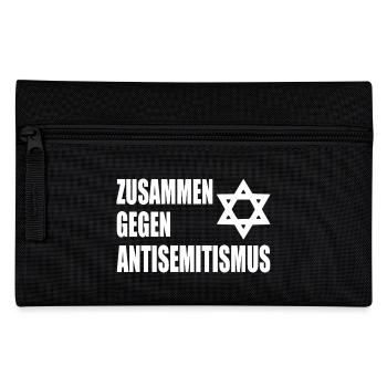 zusammen gegen antisemitismus - Federtasche - Schwarz - Vorne